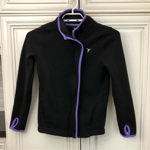 Old Navy girls black sweater with purple accent